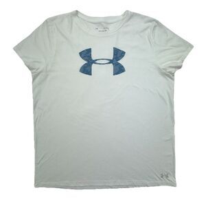 UNDER ARMOUR Women’s XL White Logo Graphic Short Sleeve Crew Neck T-Shirt